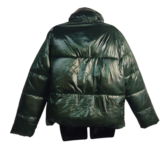RACHEL Rachel Roy Women's Green Faux Down Puffer Jacket Size M NWT - Picture 6 of 13